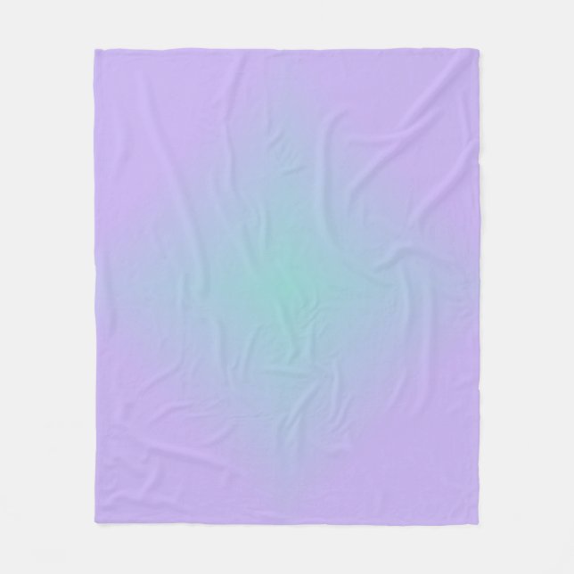 Teal Lavender Glow Fleece Blanket (Front)