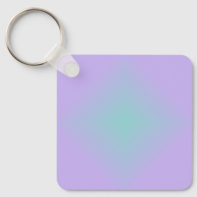 Teal Lavender Glow Key Ring (Front)