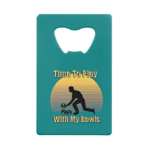 Teal Lawn Bowls Playtime, Bottle Opener