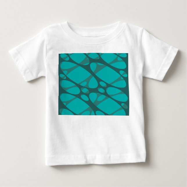 Teal Layered Ovals  Baby T-Shirt (Front)