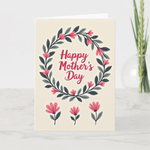 Teal Leaf Mothers Card