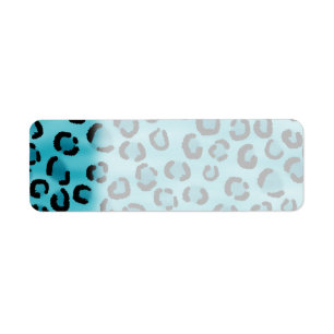 Teal Leopard Print Pattern.