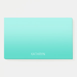 teal light fresh graduated levels post-it notes