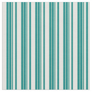 Teal & Light Yellow Coloured Lined Pattern Fabric