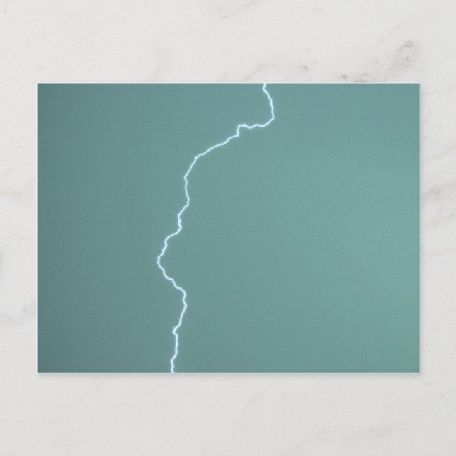 Teal Lightning Postcard (Front)