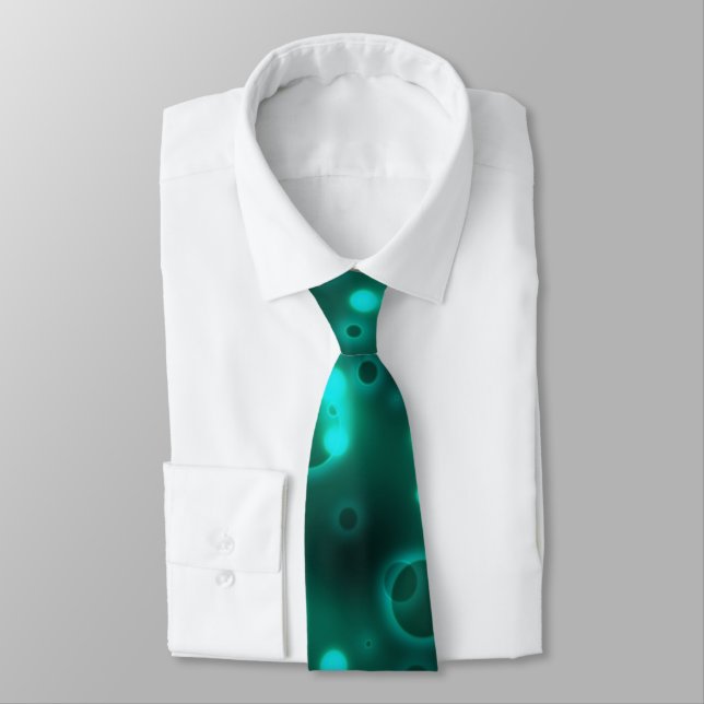 Teal Lights Tie (Tied)