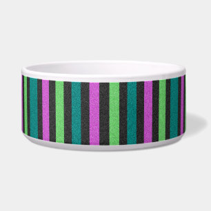 Teal, Lime Green, Hot Pink Glitter Striped STaylor