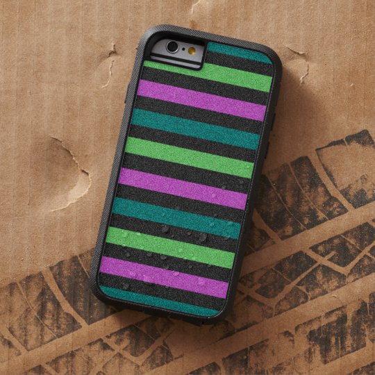 Teal, Lime Green, Hot Pink Striped by STaylor Tough Xtreme iPhone 6 Case