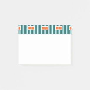 Teal Lines and Boxes Post-it Notes