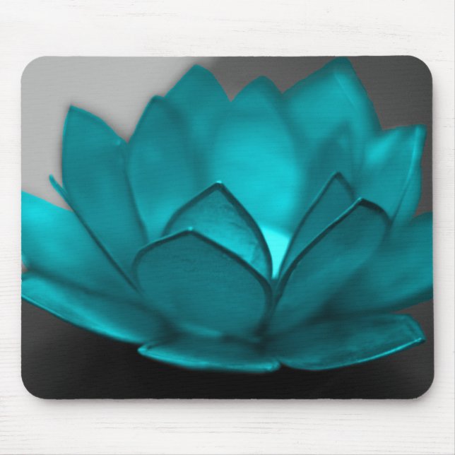 Teal Lotus Mouse Mat (Front)