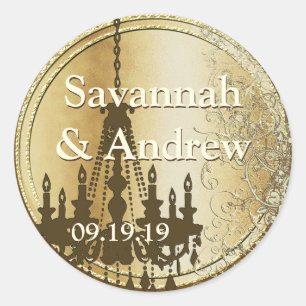 Teal Love Bird Gold Wedding Seal