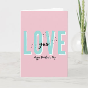 Teal Love Pattern Card
