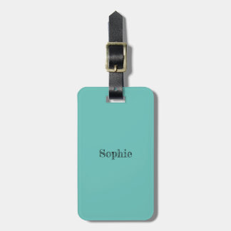 Teal Luggage Tag