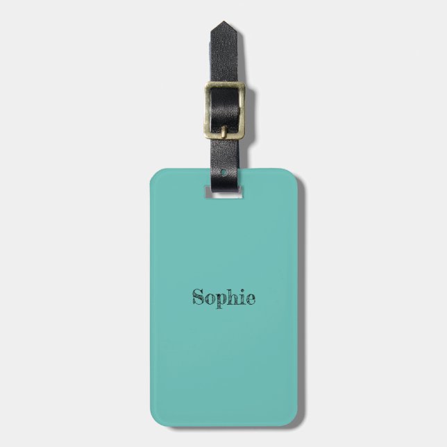 Teal Luggage Tag (Front Vertical)