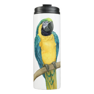 Teal Macaw Thermal Tumbler