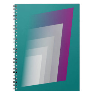 Teal magenta gray notebook