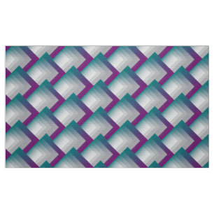 Teal magenta grey fabric