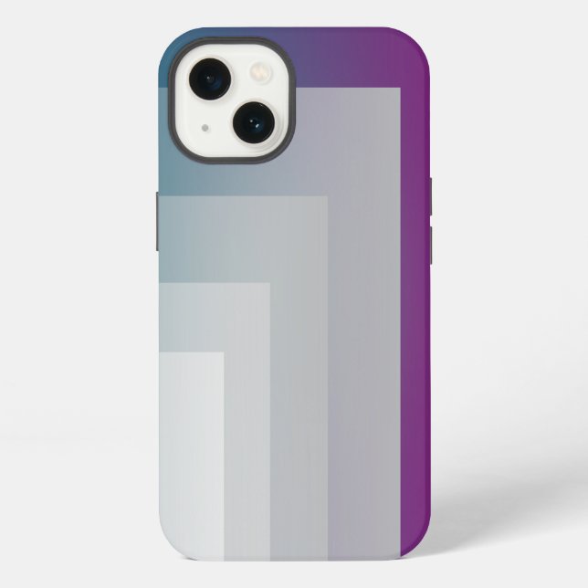 Teal magenta grey iPhone case (Back)