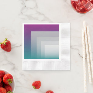 Teal magenta grey napkin