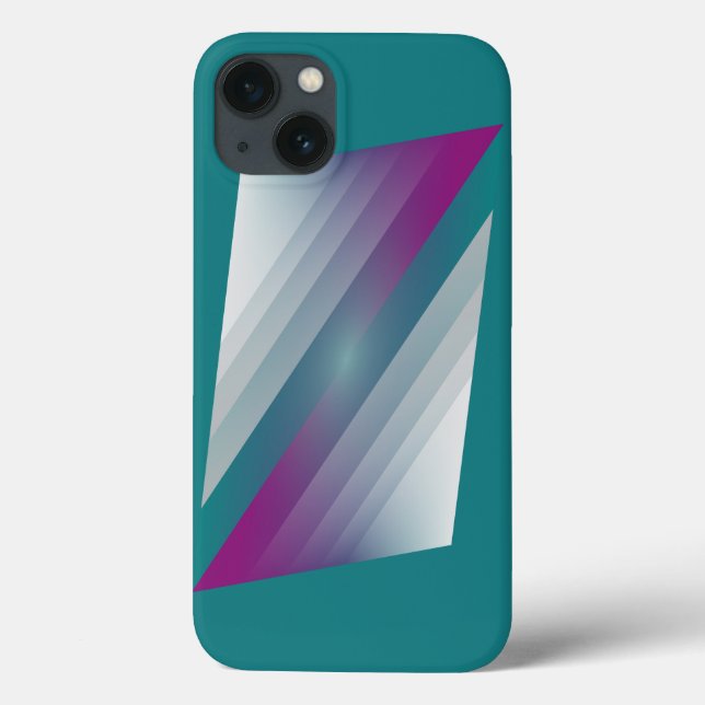 Teal magenta grey triangles Case-Mate iPhone case (Back)