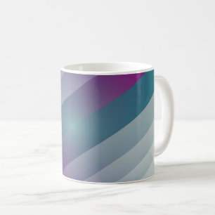 Teal magenta grey triangles coffee mug