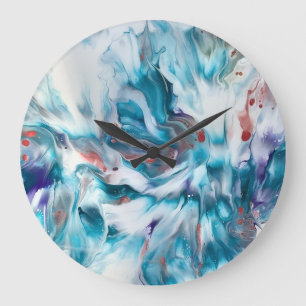 Teal Magic Large Clock