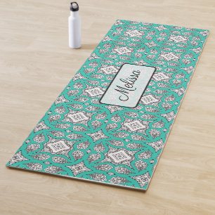 Teal Mandala Personalised Yoga Mat