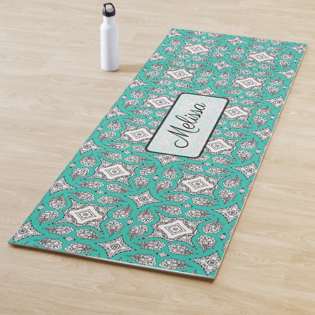 Teal Mandala Personalised Yoga Mat (In Situ)