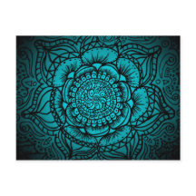 Teal Mandala Postcard