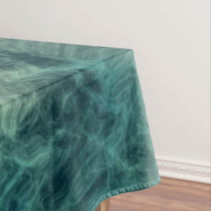 Teal Marble Abstract Tablecloth