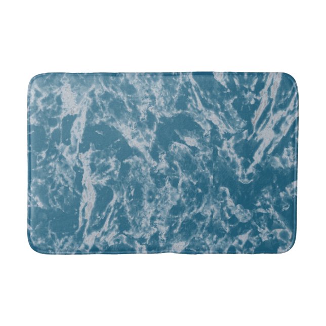 Teal Marble Bath Mat (Front)