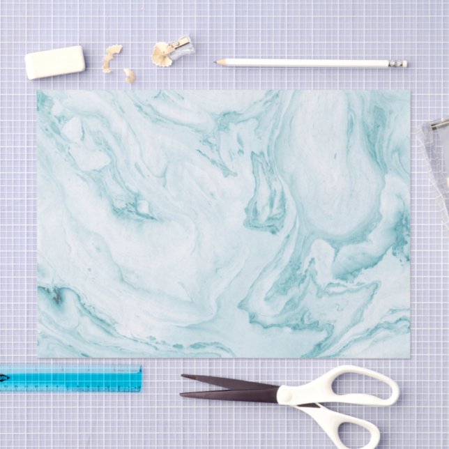 Teal Marble Tissue Paper (Craft)