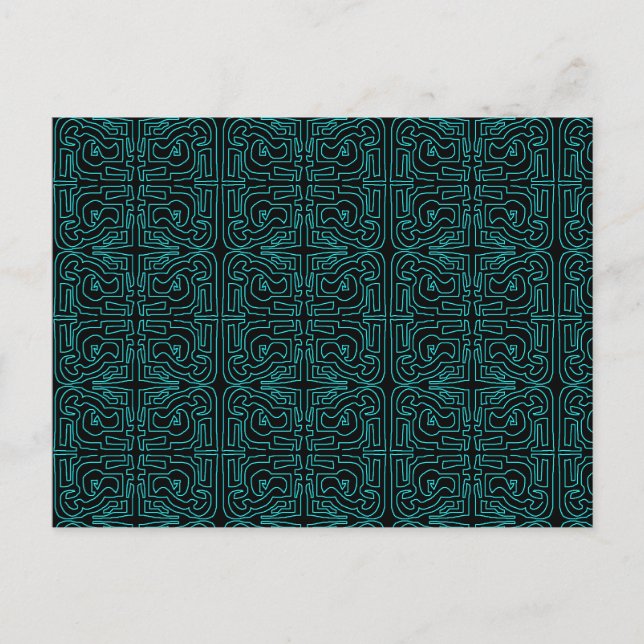 Teal Maze by Mark Edward Westerfield Postcard (Front)