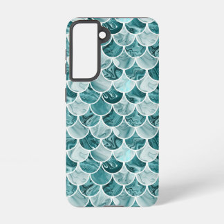 Teal mermaid scales samsung galaxy case