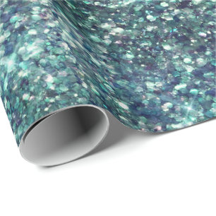 Teal Mermaid Sparkle Wrapping Paper