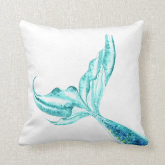 Teal Mermaid Tail Pillow