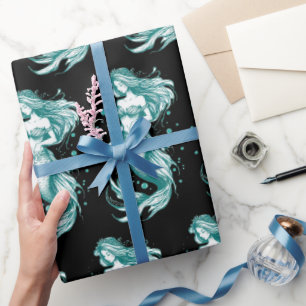 Teal Mermaid Wrapping Paper