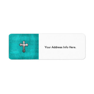 Teal Metal Cross