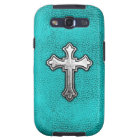 Teal Metal Cross