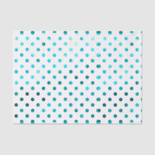 Teal metallic,polka dot,white,girly,trendy,cute, tissue paper