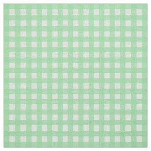 Teal Mint Gingham Plaid Checkered Pattern Fabric