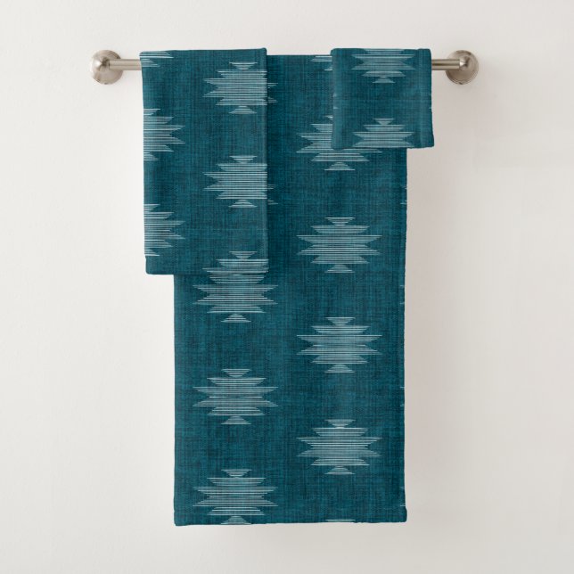 Teal Mirage Bath Towel Set (Insitu)