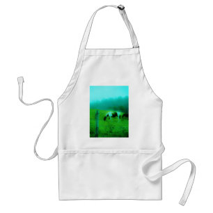 Teal mist Reto colored painted pony Horse Standard Apron