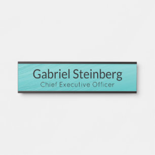 Teal Modern Professional Office Door Sign