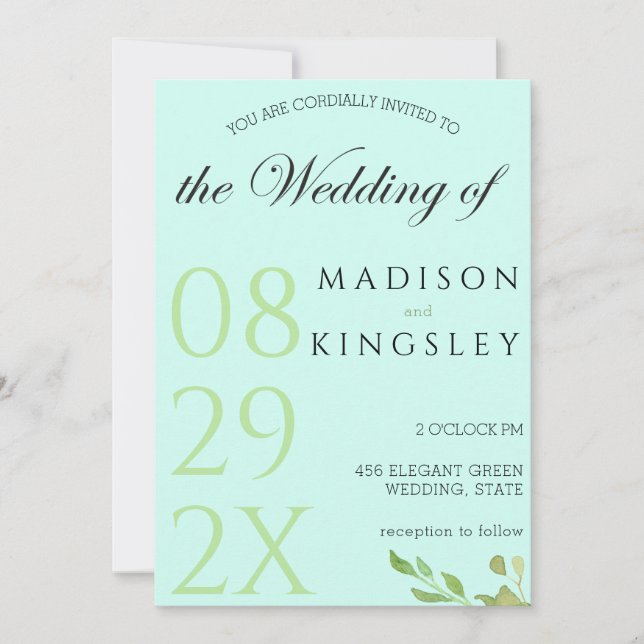 Teal Monogram 💍 Modern Geometric Elegance   Invitation (Front)