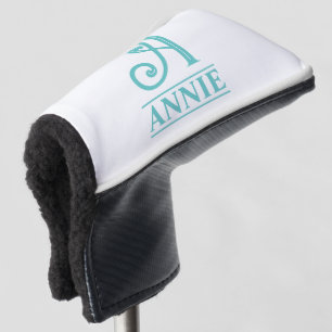 Teal Monogrammed Putter Head Cover