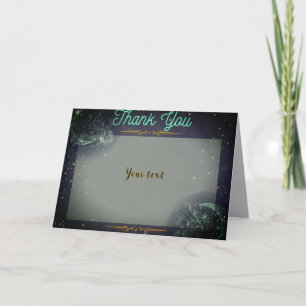 Teal Moon Thank You Card