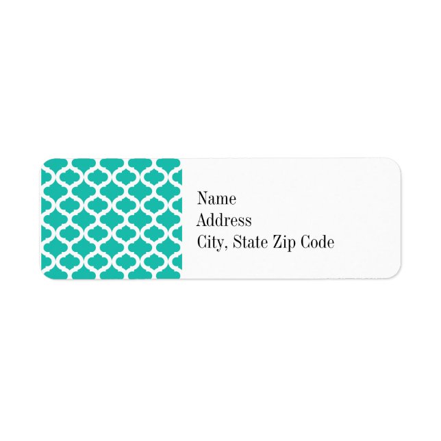 Teal Moroccan Pattern (Front)