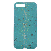 Teal Music Notes Pattern iPhone 7 Case