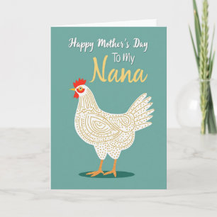 Teal Nana Mothers Day Card